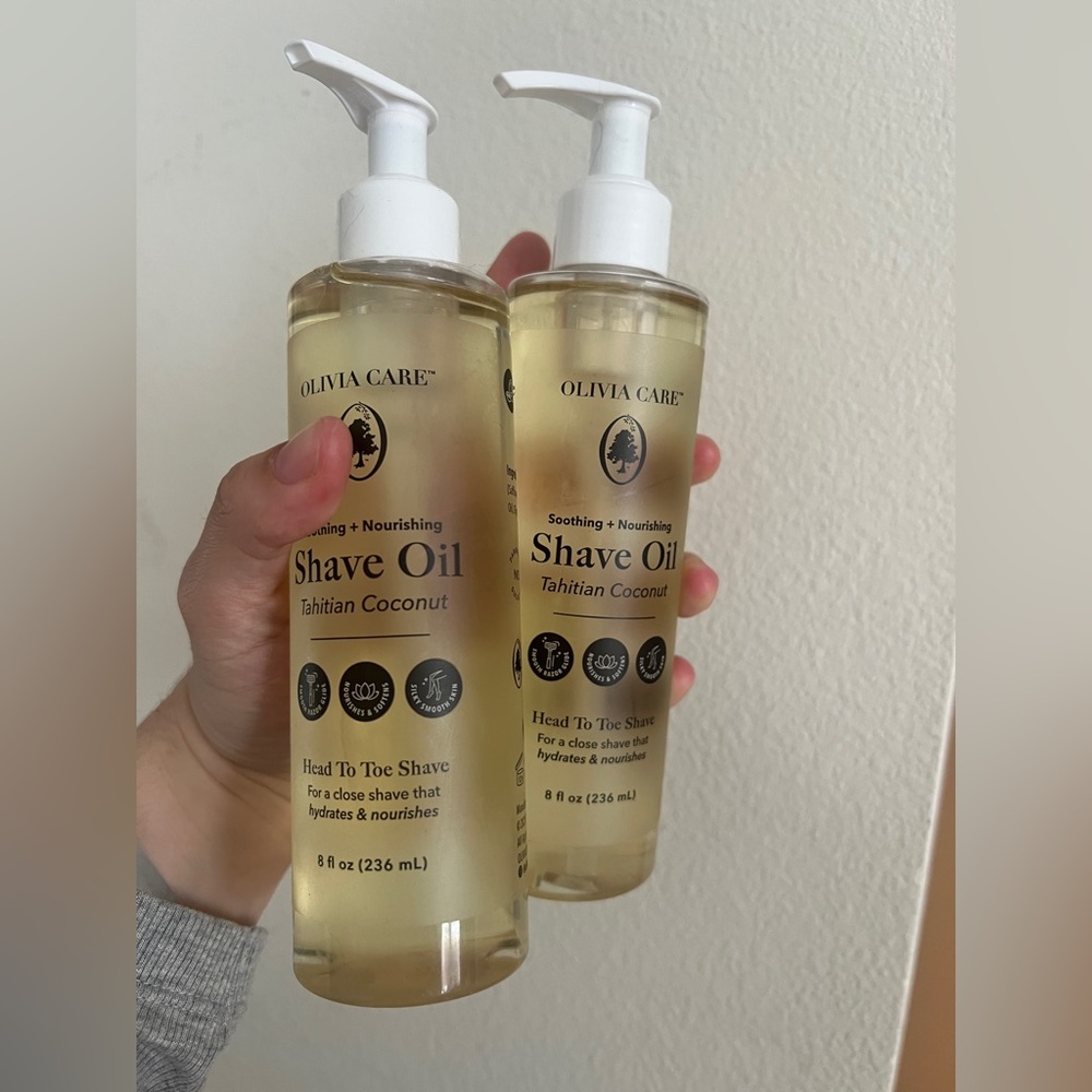2X Olivia Care Tahitian Coconut Soothing + Nourishing Shave Oil 8 fl oz New